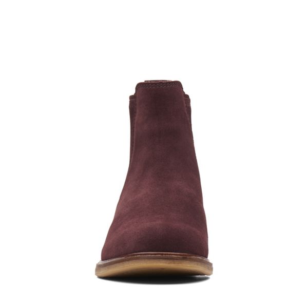 Clarks Womens Clarkdale Arlo Ankle Boots Burgundy | UK-2489576